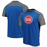 Detroit Pistons Fanatics Branded Iconic Blocked T-Shirt Gray,baseball caps,new era cap wholesale,wholesale hats